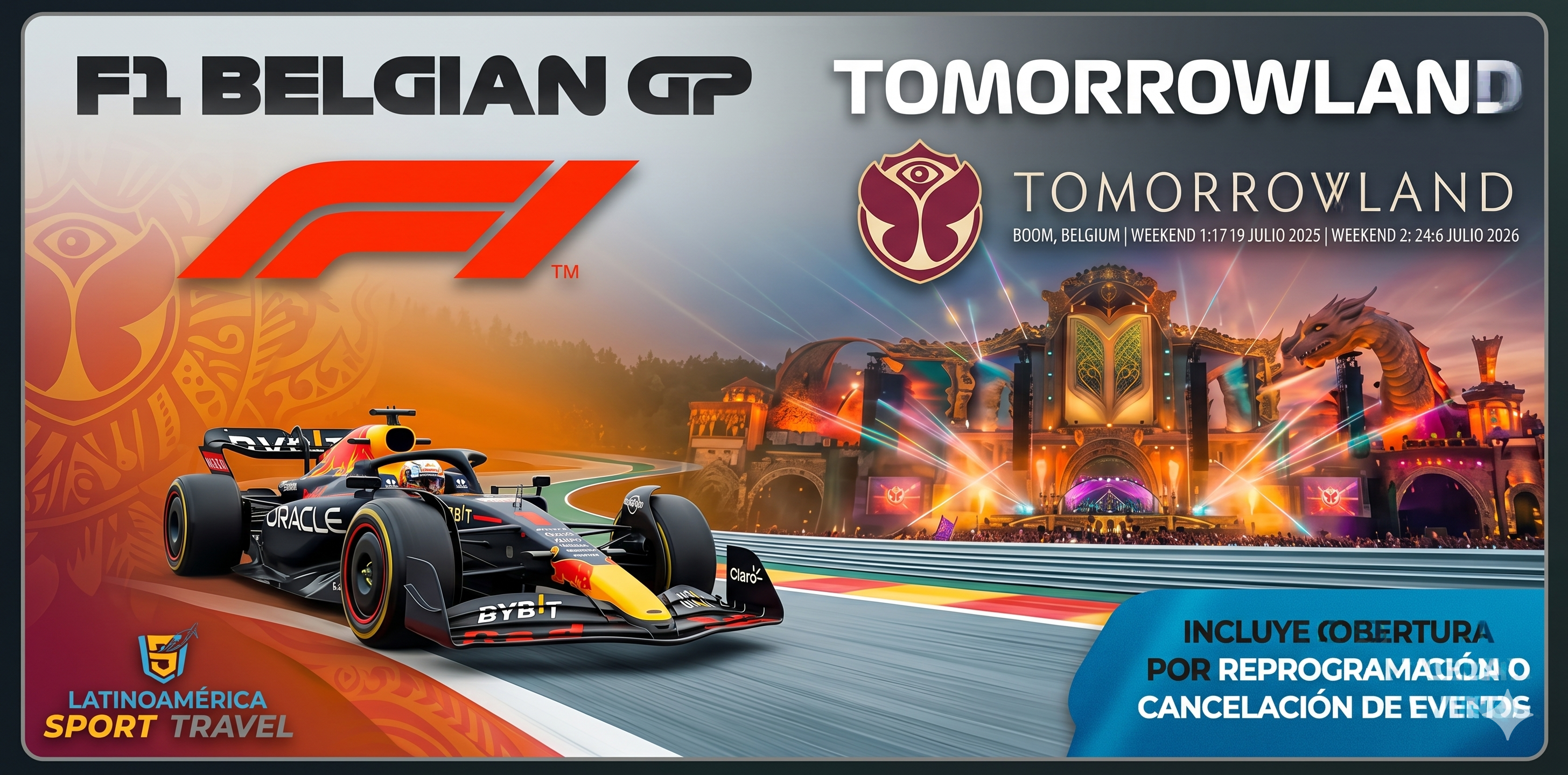 TOMORROWLAND + F1 BÉLGICA (DUAL EXPERIENCE)